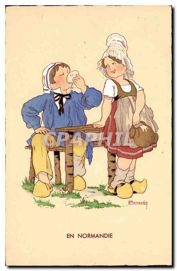 CPA Fantaisie Enfants En Normandie Folklore 