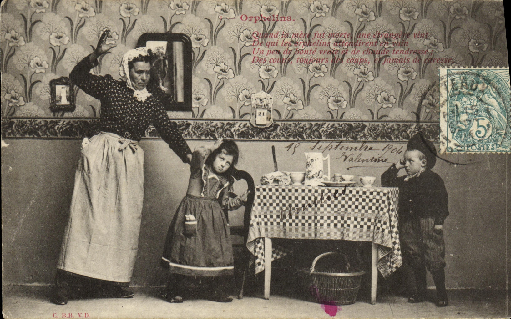 CPA Fantaisie Enfants Orphelins 