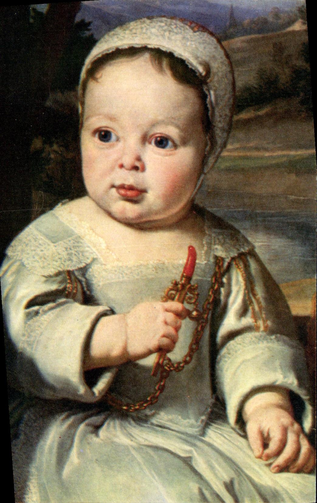 CPSM Fantaisie Enfant Philippe de Champaigne Les enfants Habert de Montmort Reims Musee des Beaux Arts 