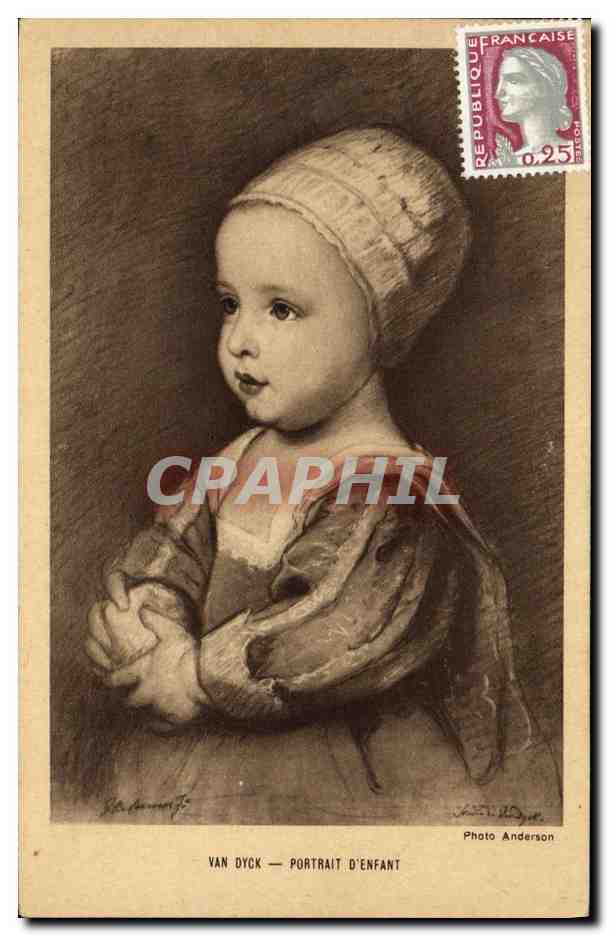 CPSM Fantaisie Enfant Van Dyck Portrait d enfant 