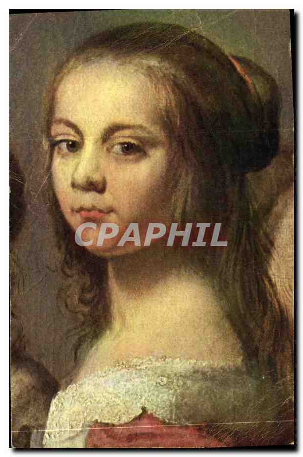 Portrait d'une jeune fille — détail d'une leçon de danse — Édité par le Comité National de l'Enfance, n°2