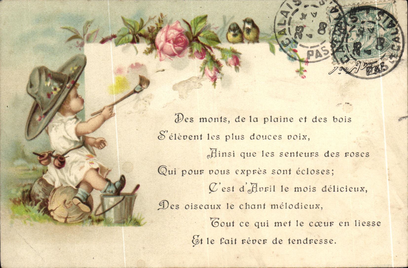 CPA Fantaisie Enfant Peinture