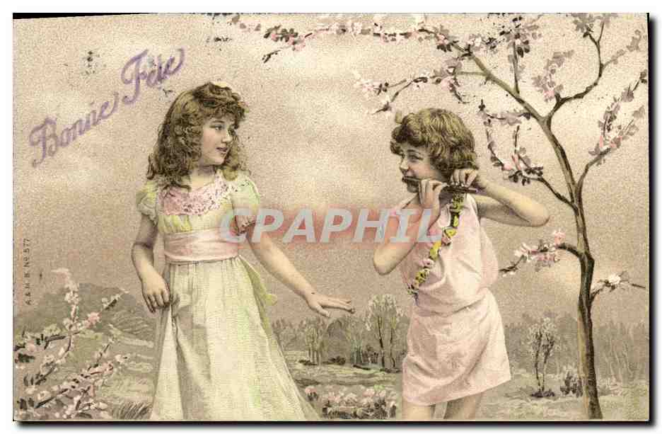 CPA Fantaisie Enfants Flute 