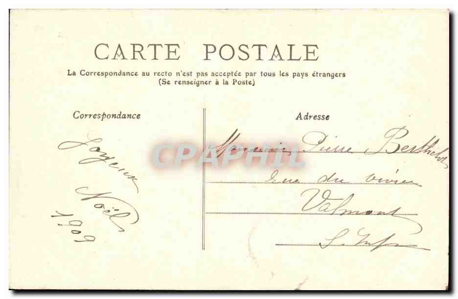 CPA Fantaisie Enfant La voiture du Pere Noel Des souliers de garconnet Chevre Bouc  — Rückseite