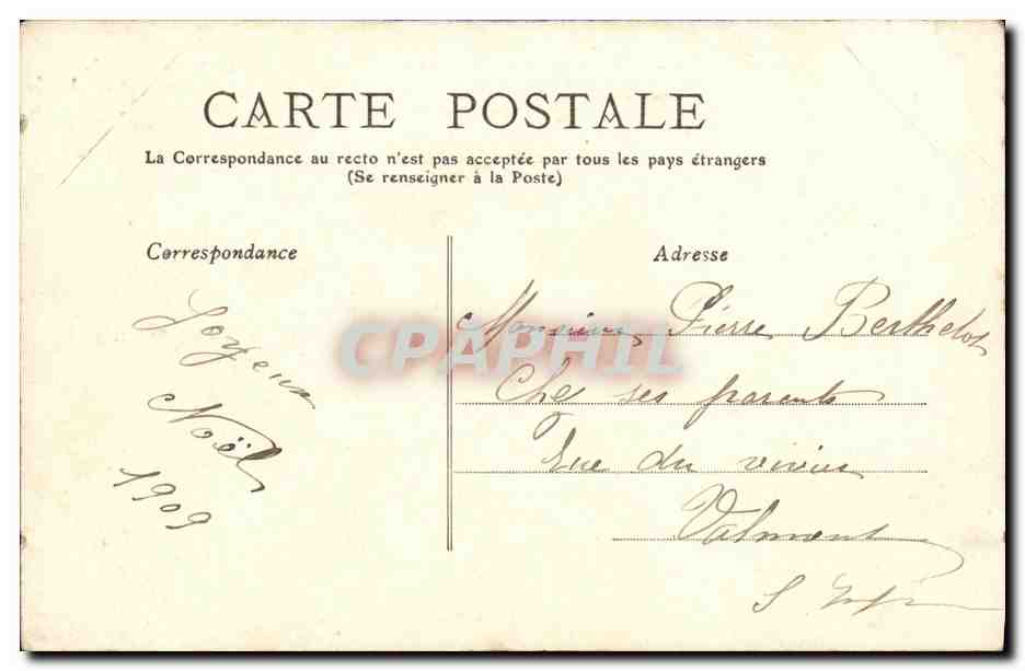 CPA Fantaisie Enfant La voiture du Pere Noel hevre Bouc  — Rückseite