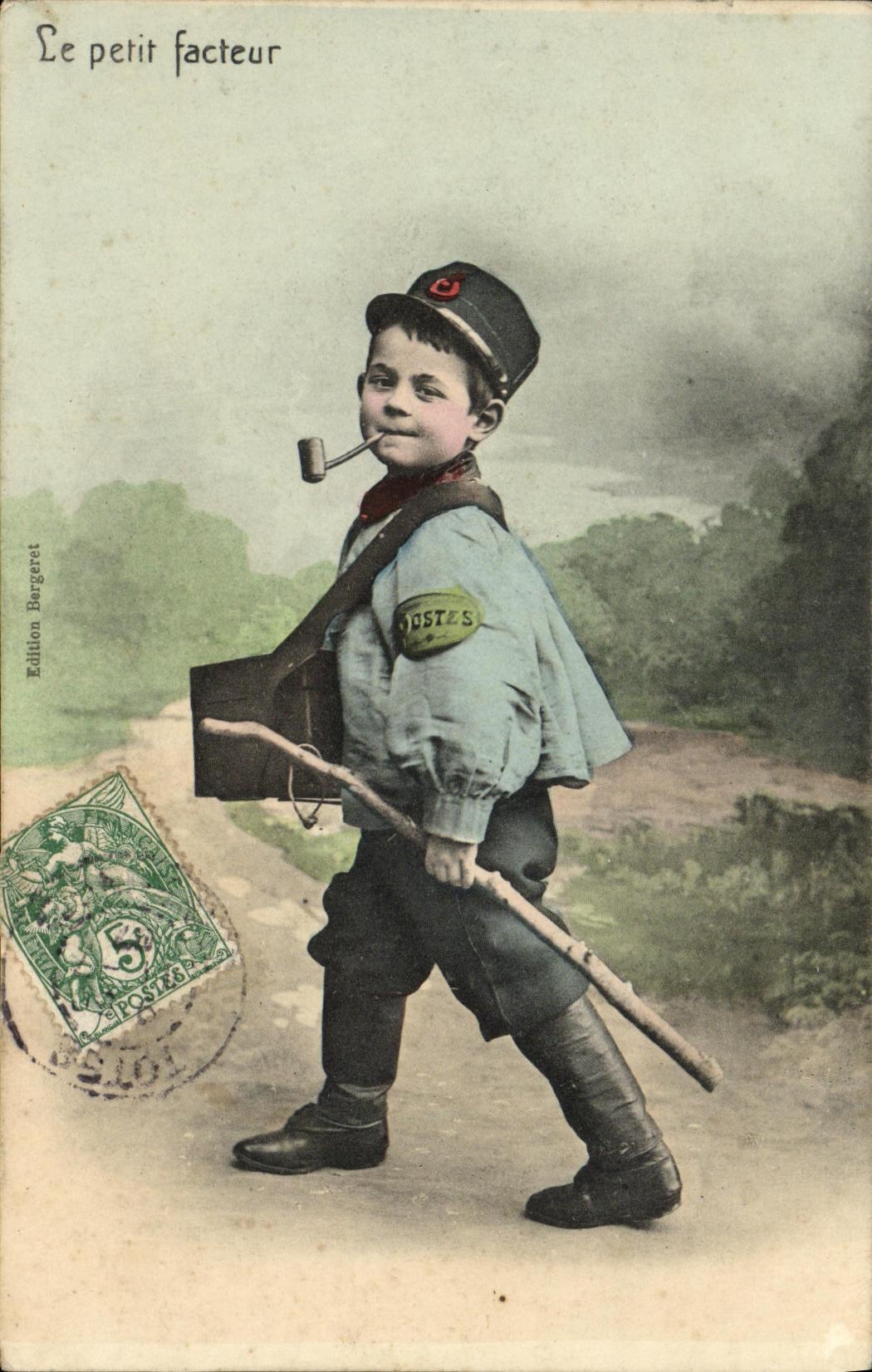 CPA Fantaisie Enfant Le petit facteur 