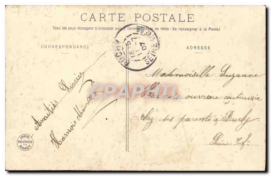 CPA Fantaisie Enfant Le petit facteur  — Rückseite