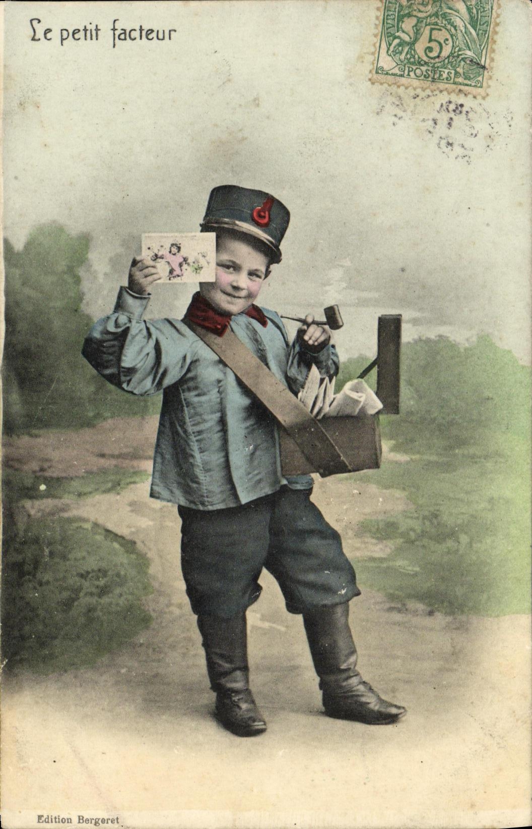 CPA Fantaisie Enfant Le petit facteur 