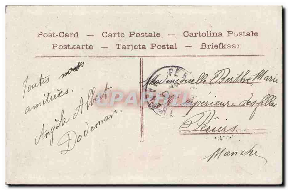 CPA Fantaisie Enfant Velo automobile  — Rückseite