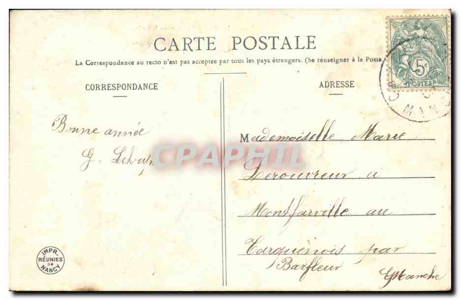 CPA Fantaisie Enfant Mes meilleurs voeux — Rückseite