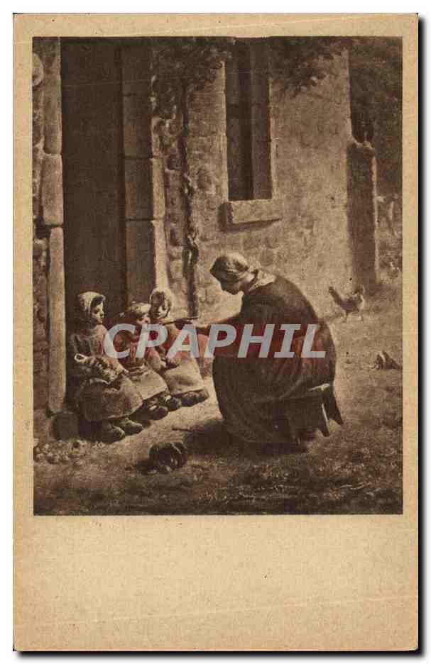 CPA Fantaisie Enfants Le becquee Millet 