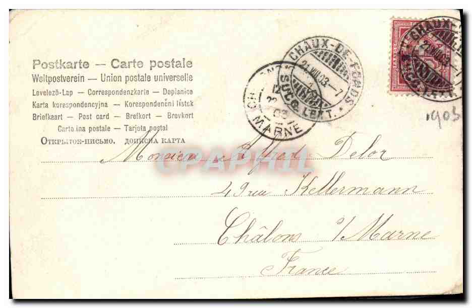 CPA Fantaisie Enfants Peche Chaussure  — Rückseite