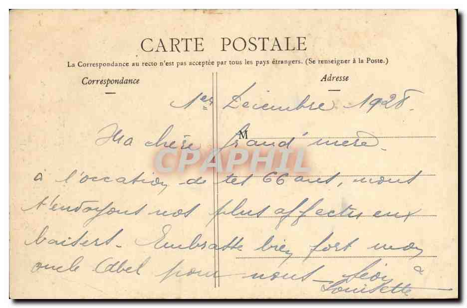 CPA Fantaisie L Enfant et le miroir — Rückseite