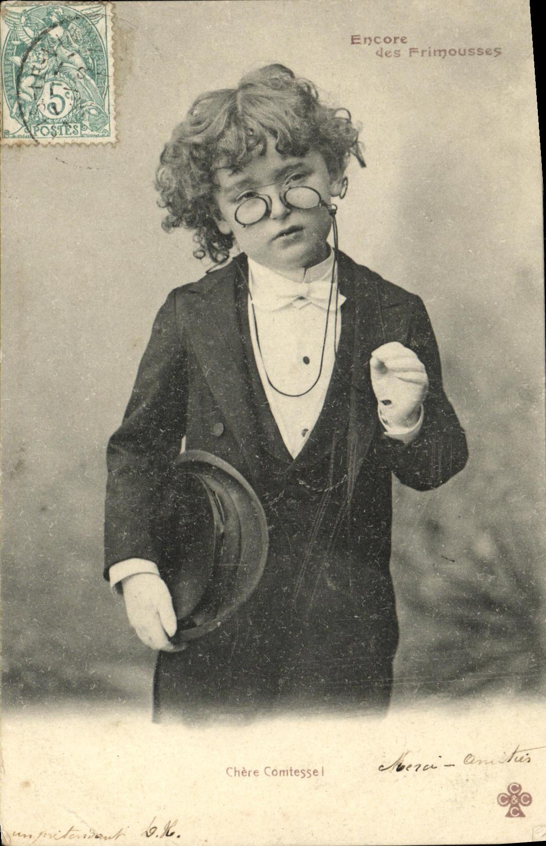 CPA Fantaisie Enfant Encore des frimousses Chere comtesse