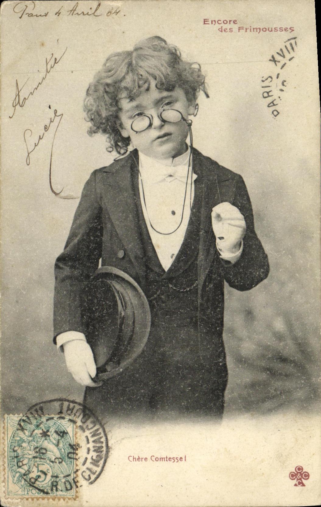 CPA Fantaisie Enfant Frimousses Chere comtesse