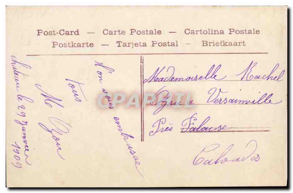 CPA Fantaisie Enfants Dirigeable Zeppelin  — Verso