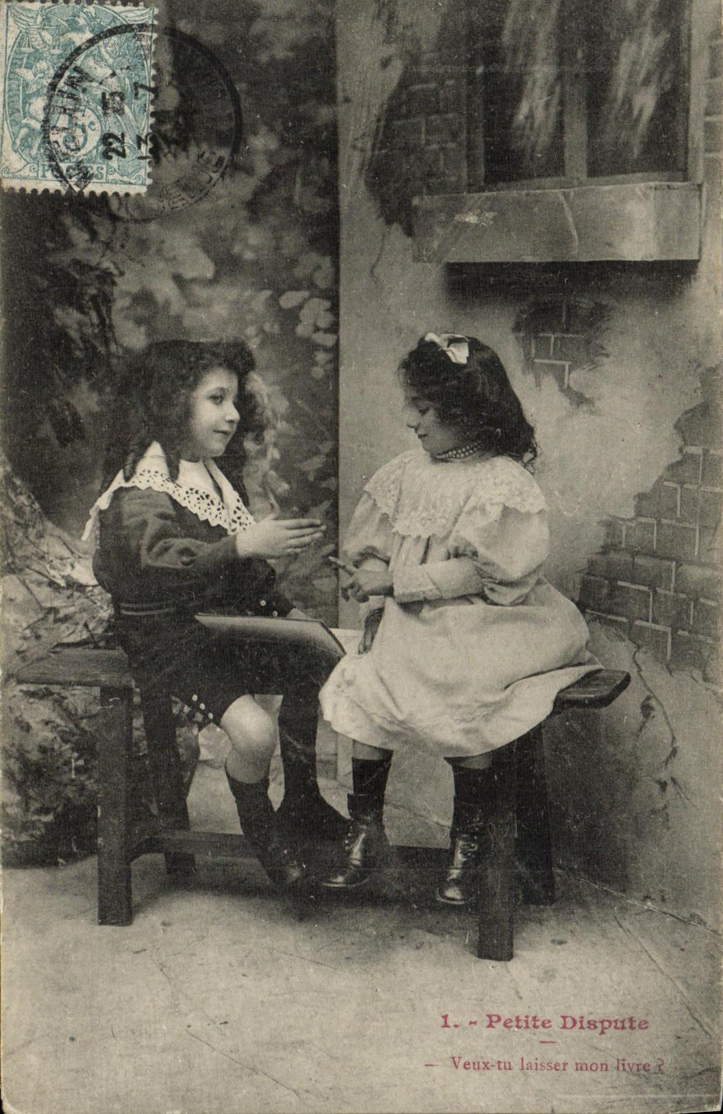 CPA Fantaisie Enfant Petite dispute 