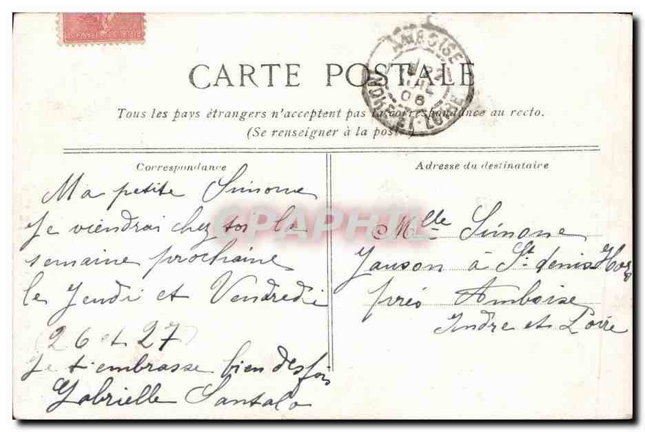 CPA Fantaisie Enfant Chat Chaton Nini et Mimi — Verso