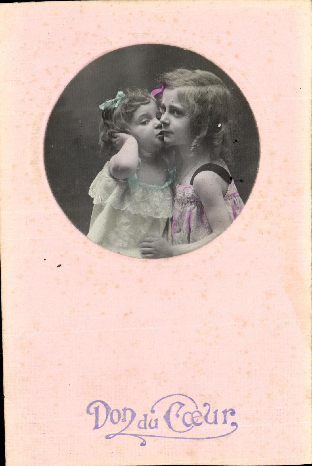 CPA Fantaisie Enfants Don du coeur 