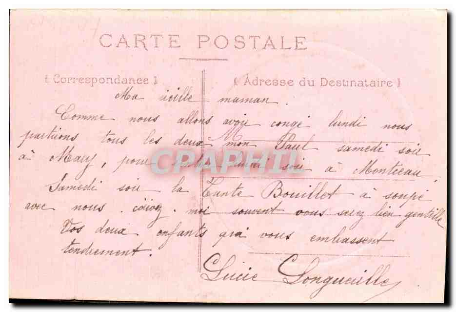 CPA Fantaisie Enfants Don du coeur  — Rückseite