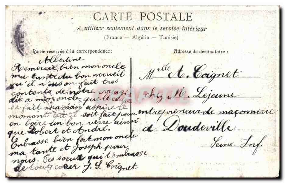 CPA Fantaisie Enfant La cage de Lili Oisea — Verso