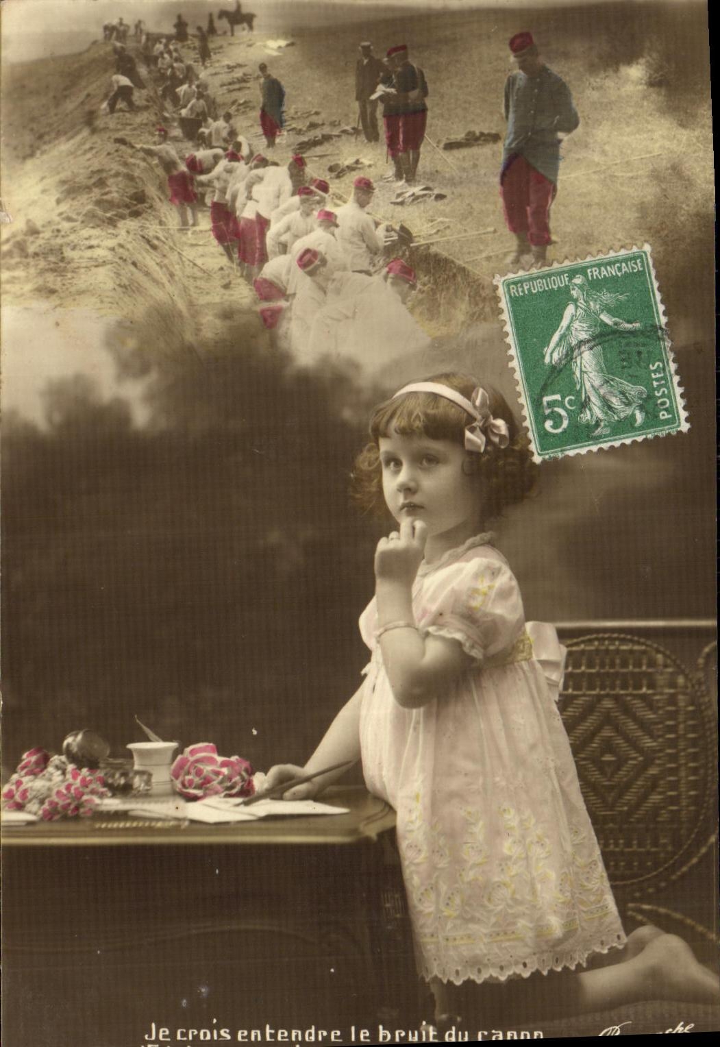 CPA Fantaisie Enfant Soldats Militaria 
