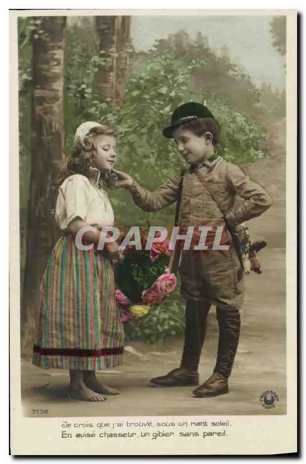 CPA Fantaisie Enfants Chasse Chasseur