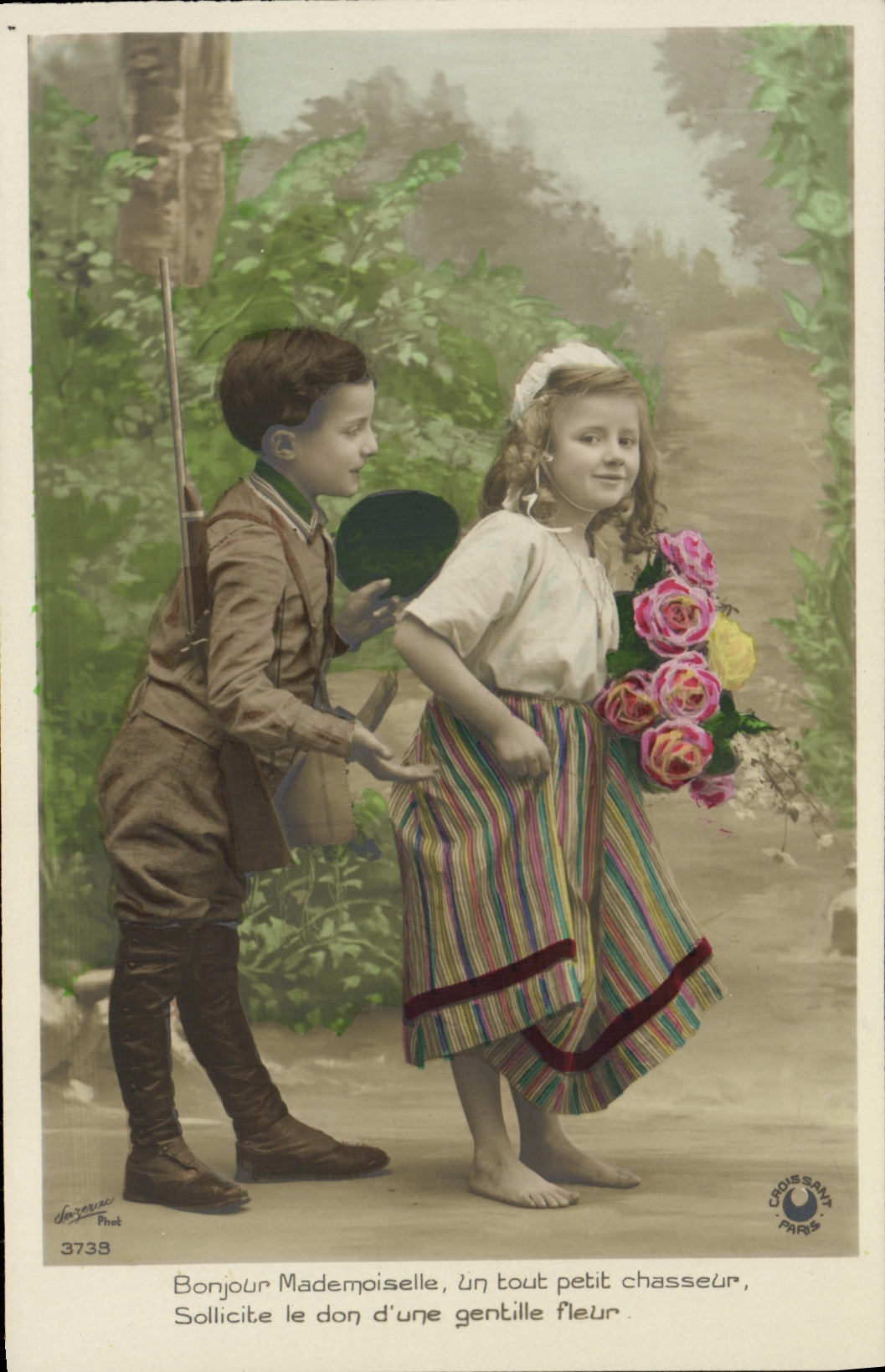 CPA Fantaisie Enfants Chasse Chasseur