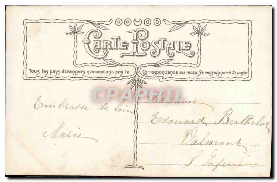 CPA Fantaisie Enfant Fleur de France — Rückseite