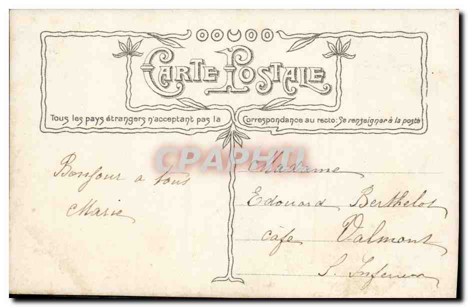CPA Fantaisie Enfant Fleur de France — Verso