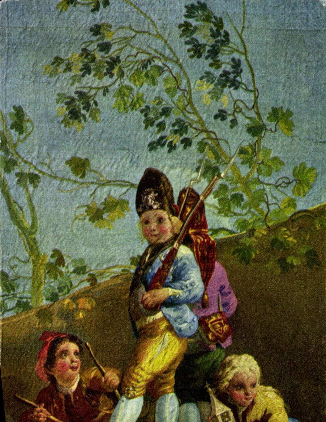 CPM Fantaisie Enfant Goya Enfants jouant aux soldats Militaria