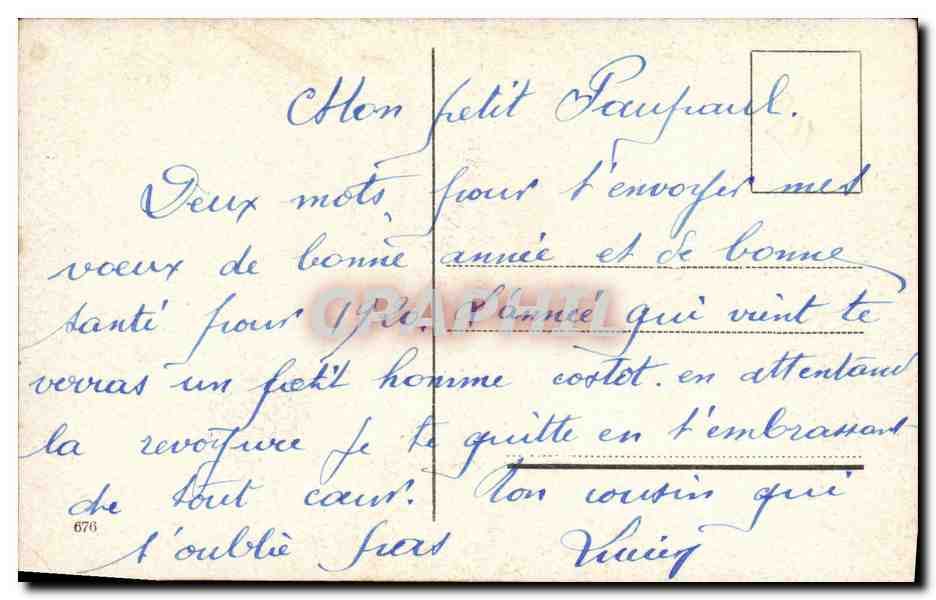 CPA Fantaisie Enfant Ramoneur — Verso