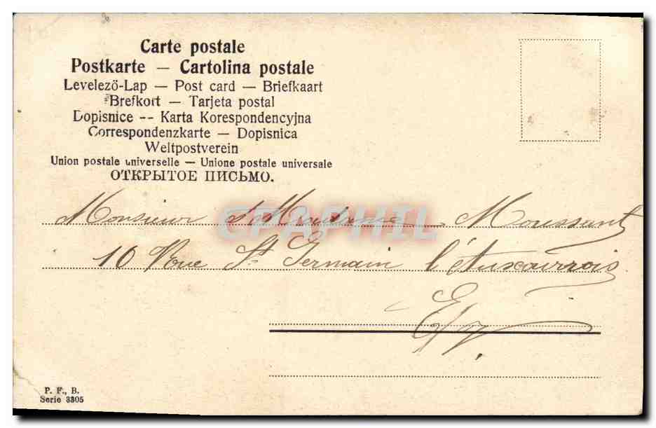 CPA Fantaisie Enfant au violon — Verso