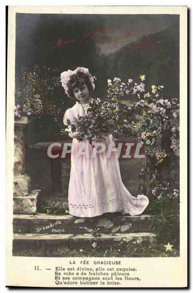 CPA Fantaisie Enfant La fee gracieuse