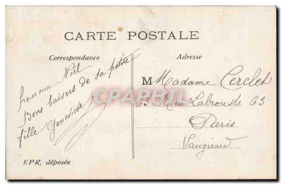 CPA Fantaisie Enfant Tambour — Rückseite
