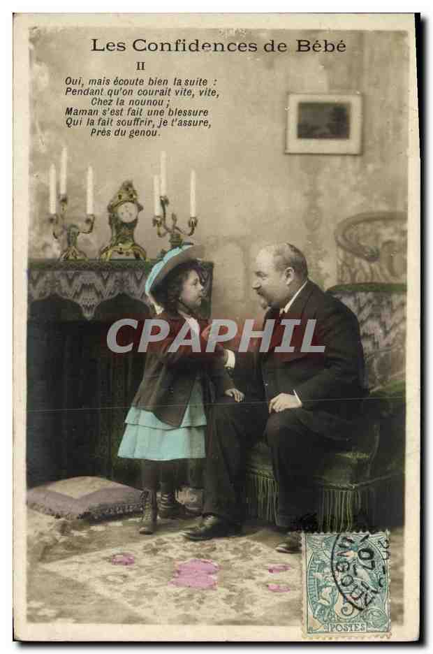 CPA Fantaisie Enfant Les confidences de bebe