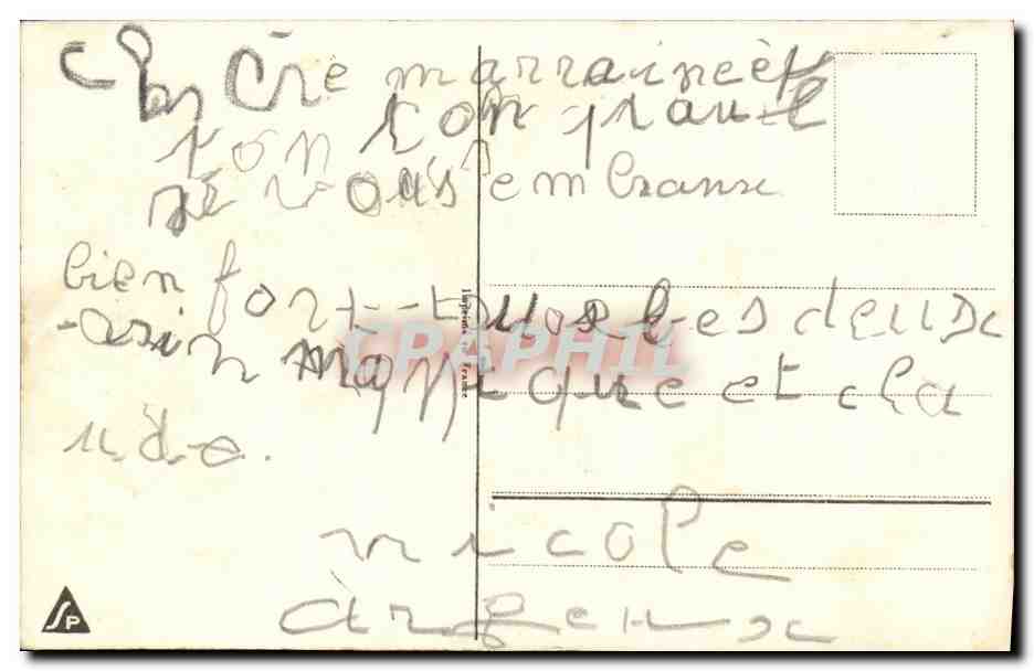 CPA Fantaisie Enfants l heure des toasts Bouffon Clown Mariage — Rückseite