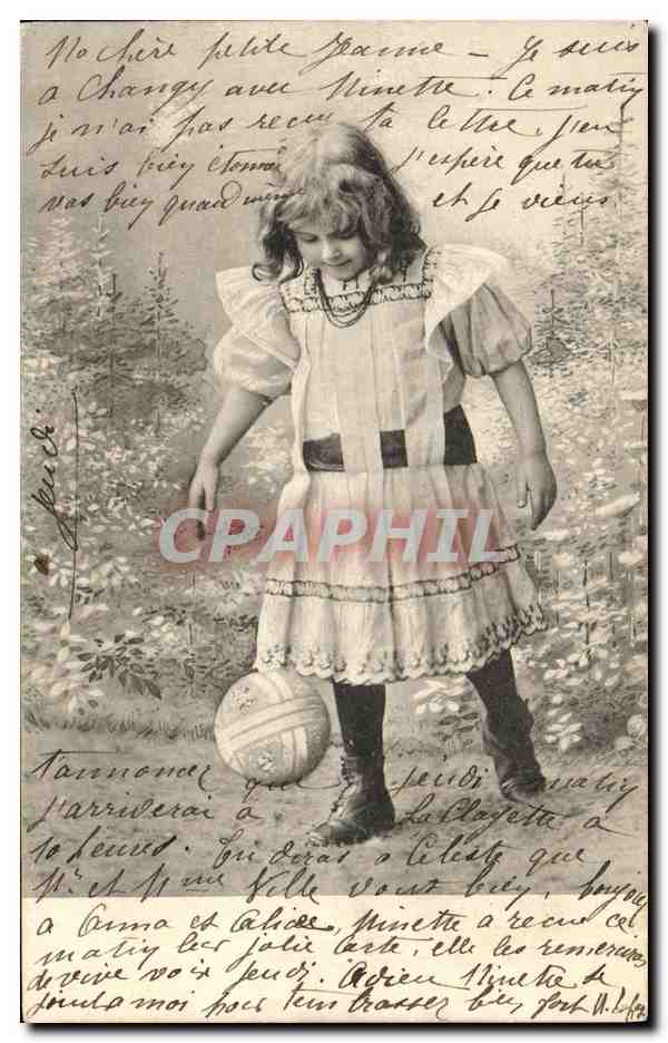 CPA Fantaisie Enfant Ballon Football