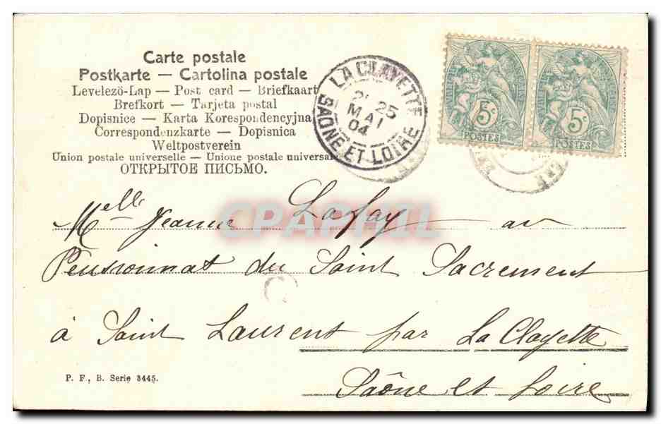 CPA Fantaisie Enfant Ballon Football — Verso