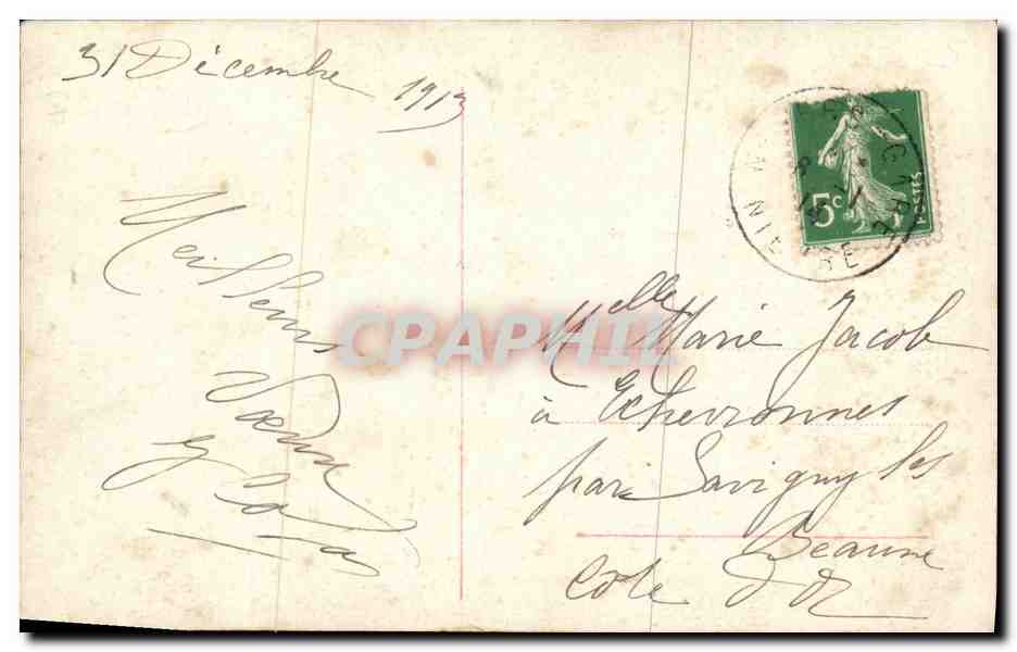 CARTE PHOTO Fantaisie Enfants — Verso