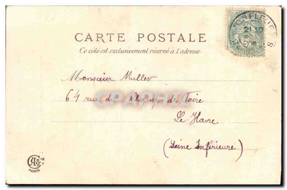 CPA Fantaisie Enfants Poissons — Rückseite