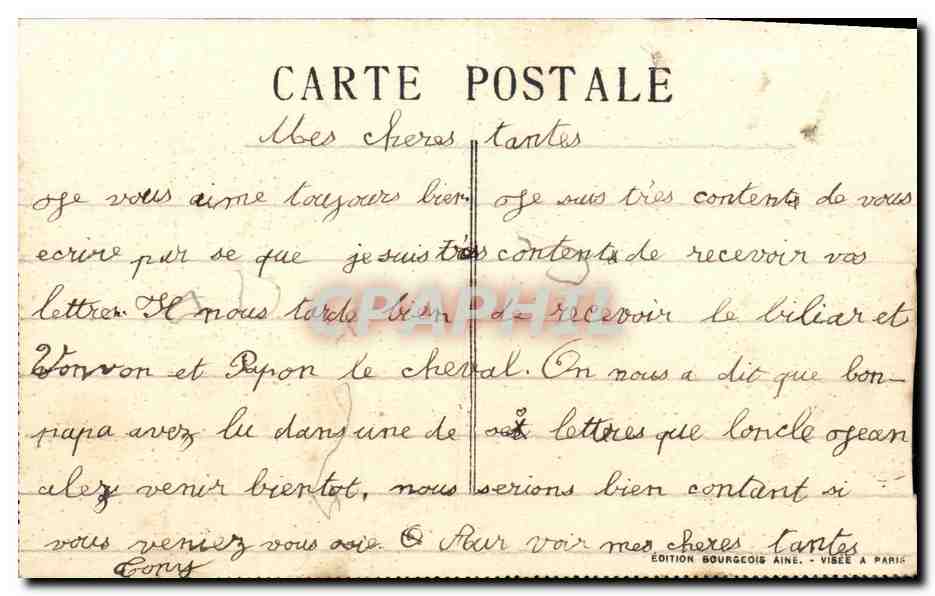 CPA Fantaisie Enfants avions — Rückseite
