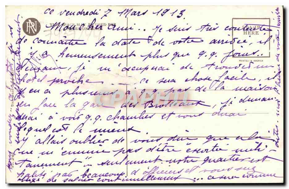 CPA Fantaisie Femme Girlie  — Verso