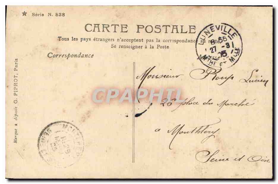 Bonheur Conjugal — scène de famille — Stebbing Paris, Série N. 838 — Verso