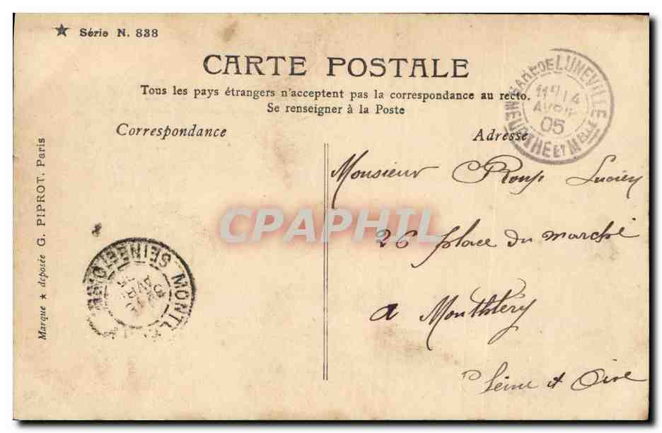 Ménage heureux — Bonheur Conjugal — Stebbing Paris, série N. 838 — Verso
