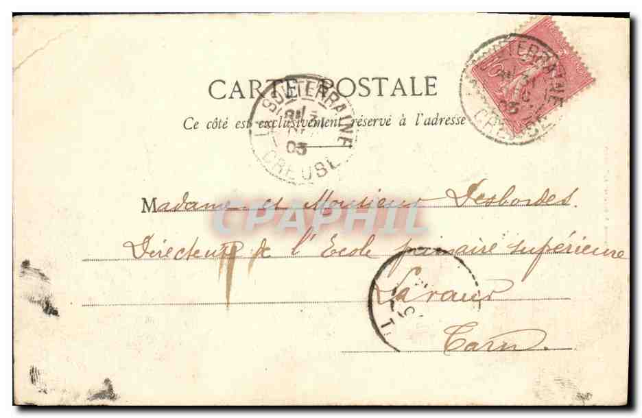 CPA Fantaisie Enfants Les baisers — Verso
