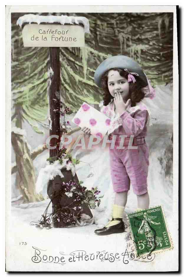 CPA Fantaisie Enfant Carrefour de la fortune