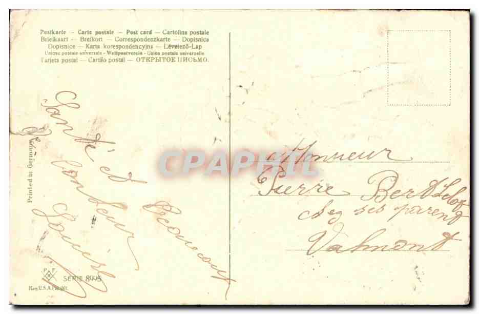 CPA Fantaisie Enfant Sapin Bonne annee — Verso