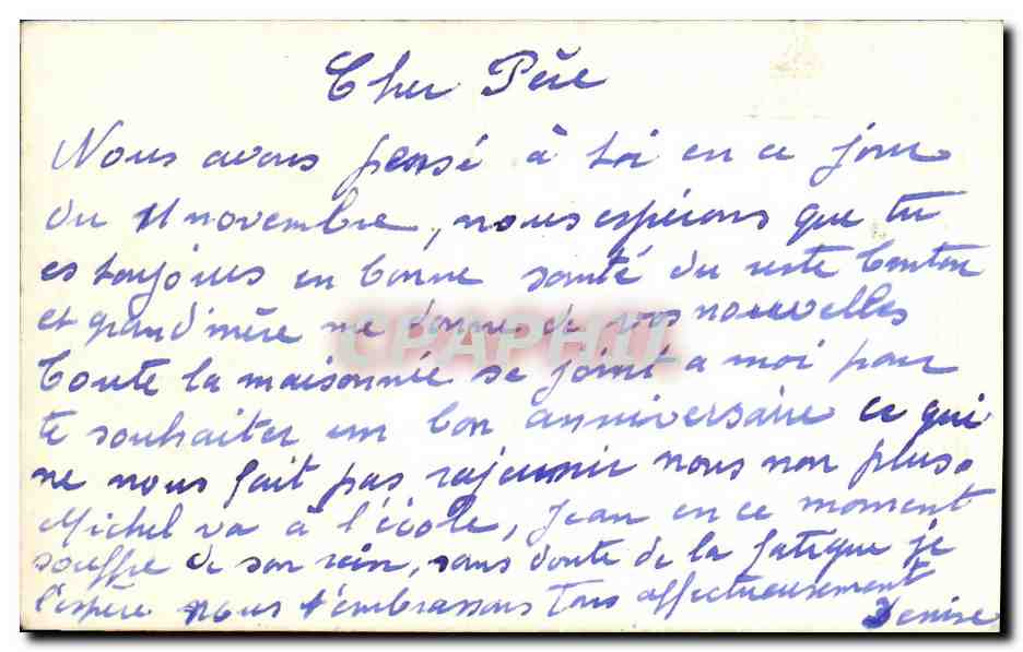 Oiseau avec quatrefoil — Carte d'anniversaire — Éditeur non identifié — Rückseite