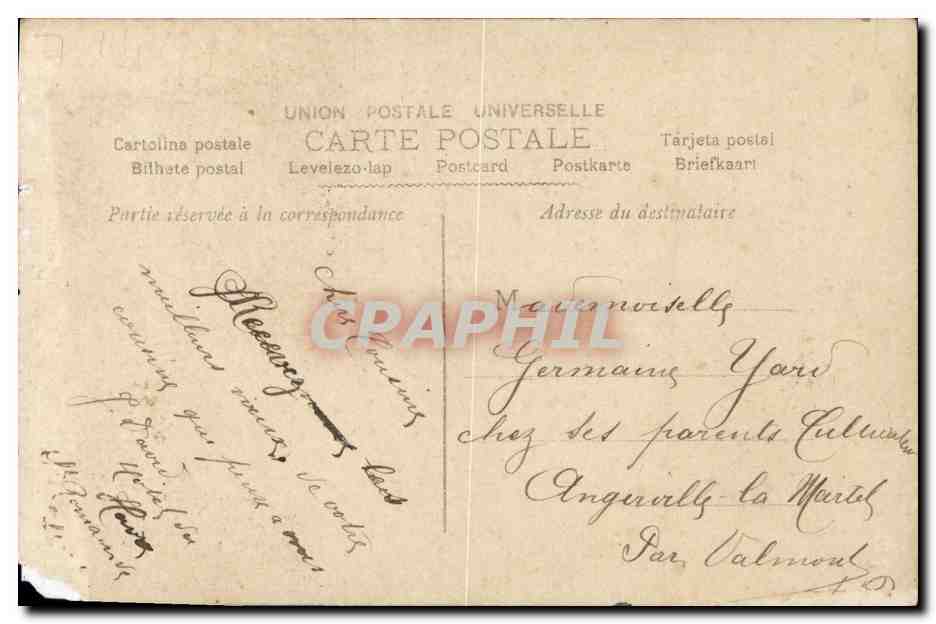 CPA Fantaisie Enfant Chats Chatons Cjat — Back
